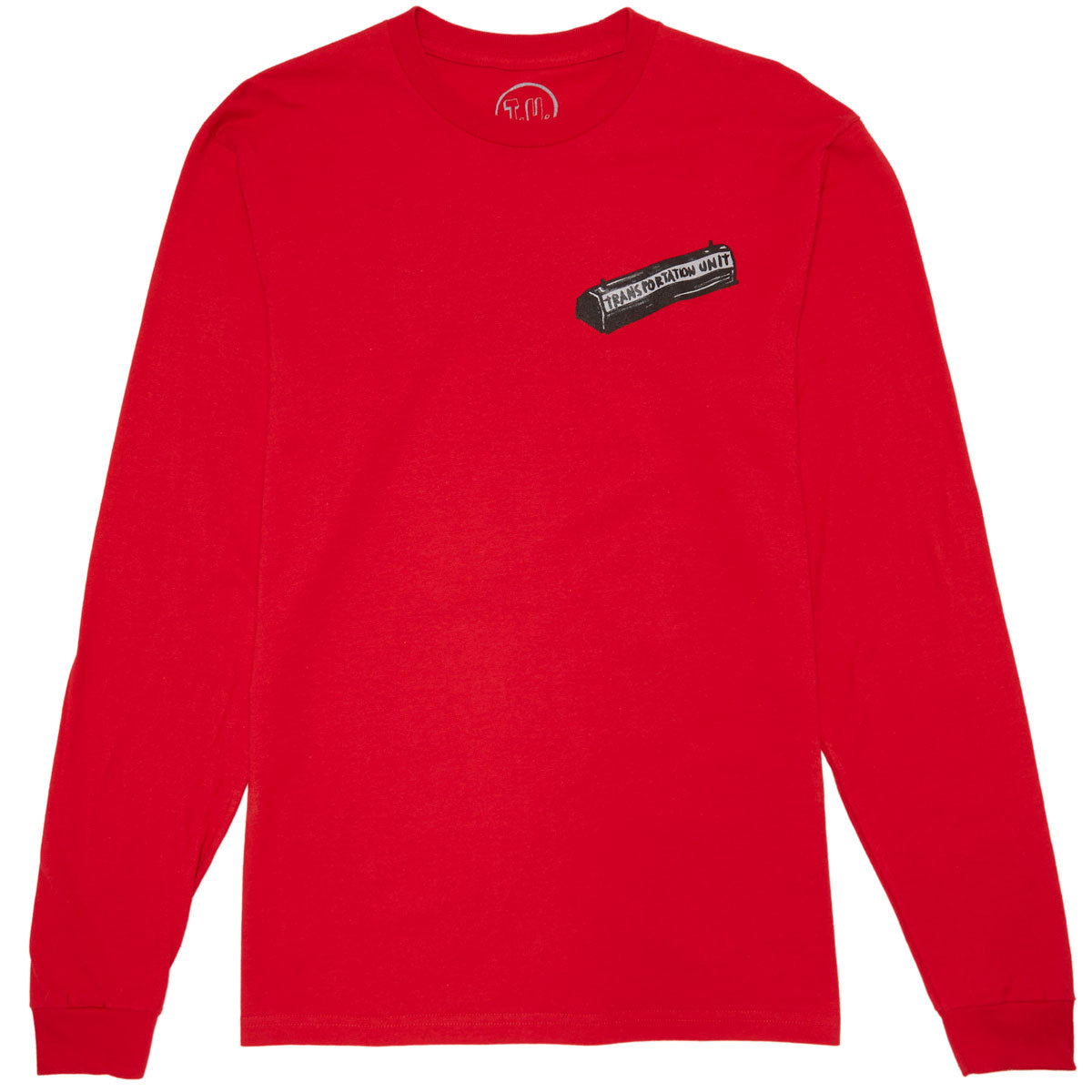 Transportation Unit Curb Long Sleeve T-Shirt - Red image 2