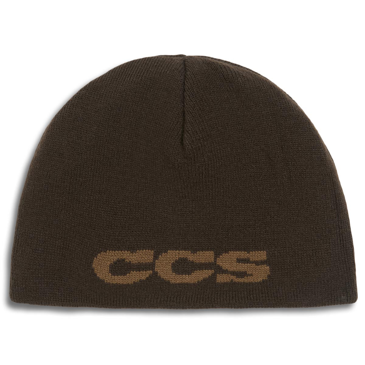 CCS Reversible Pattern Skully Beanie - Brown/Leopard image 2