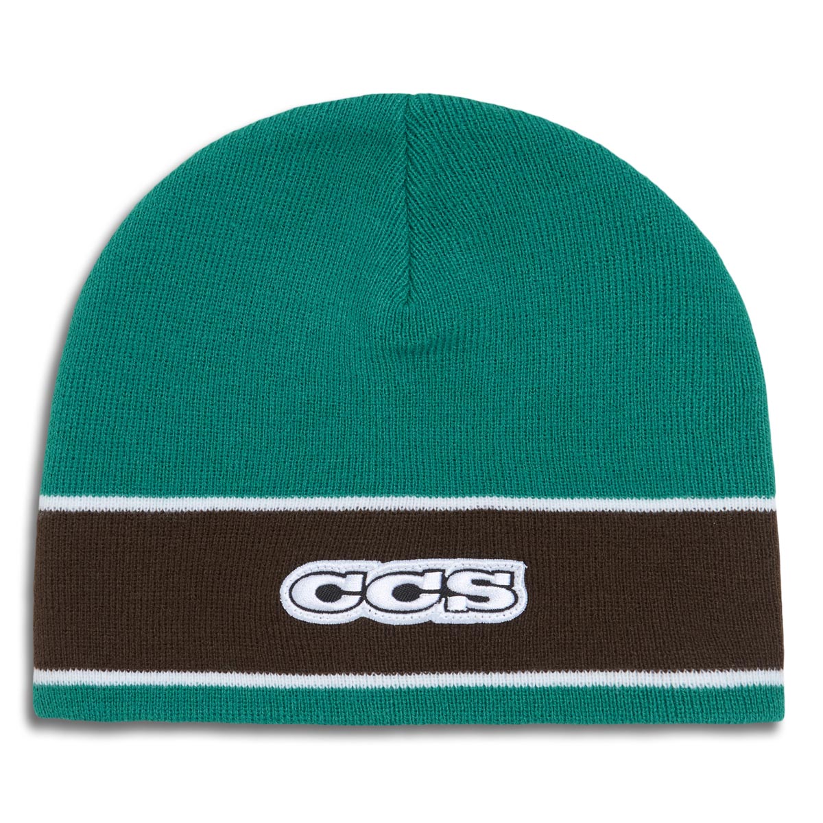 CCS Icon Skully Beanie - Green/Brown image 1