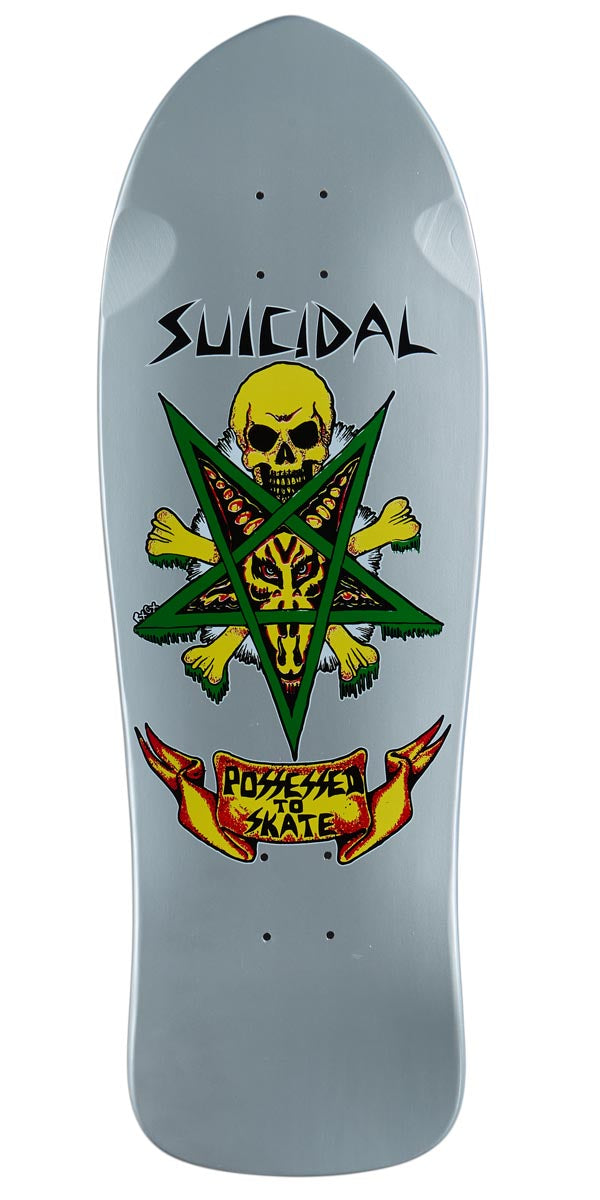 Dogtown x Suicidal Skates Possessed To Skate Reissue Skateboard Deck - Silver Full Dip - 10.125