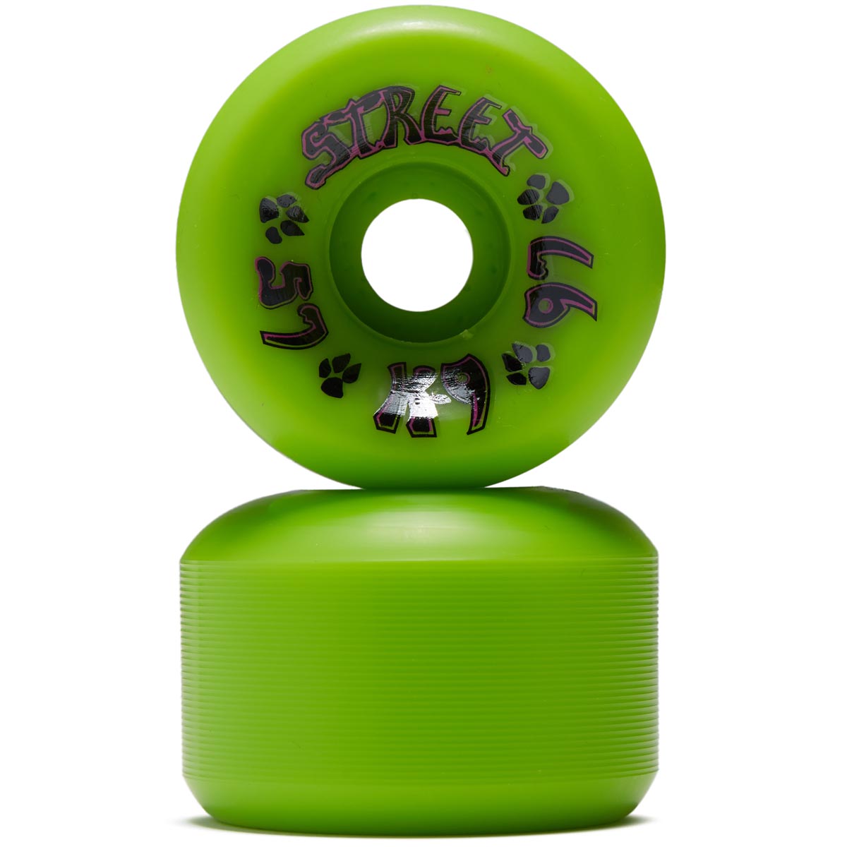 Dogtown K-9 97a Skateboard Wheels - Lime Green - 57mm image 2