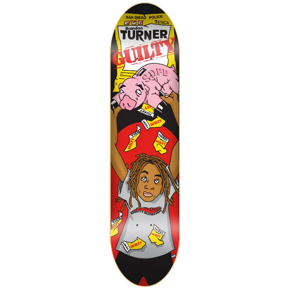 Shorty's Turner Guilty Reissue Skateboard Deck - 8.25