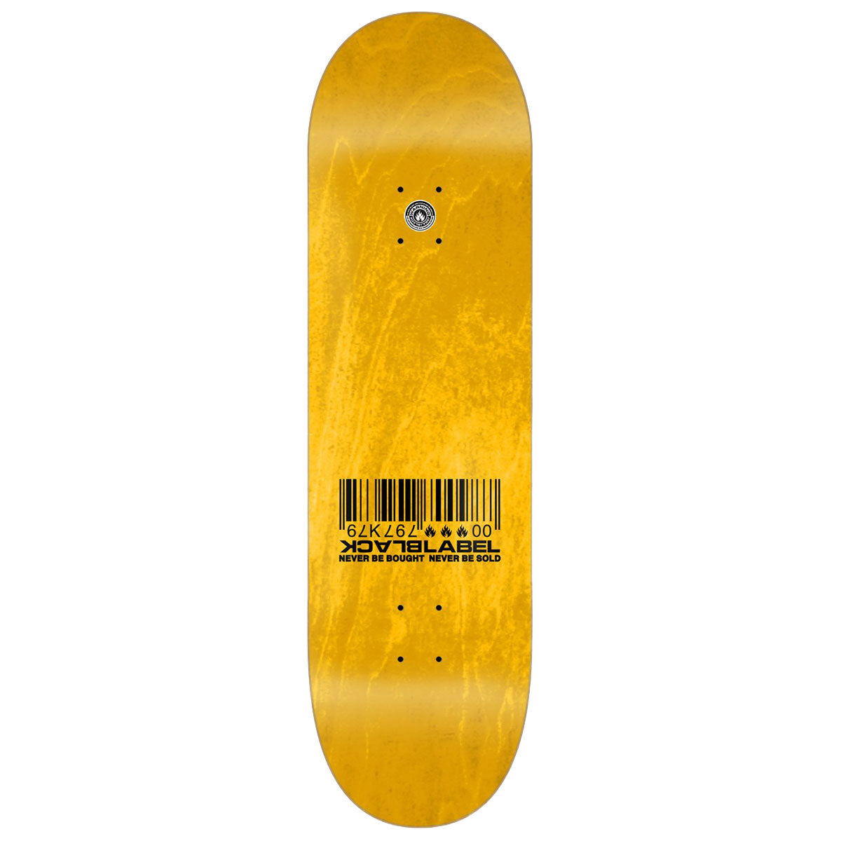 Black Label Ripped Barcode Skateboard Complete - Assorted Stains - 8.25
