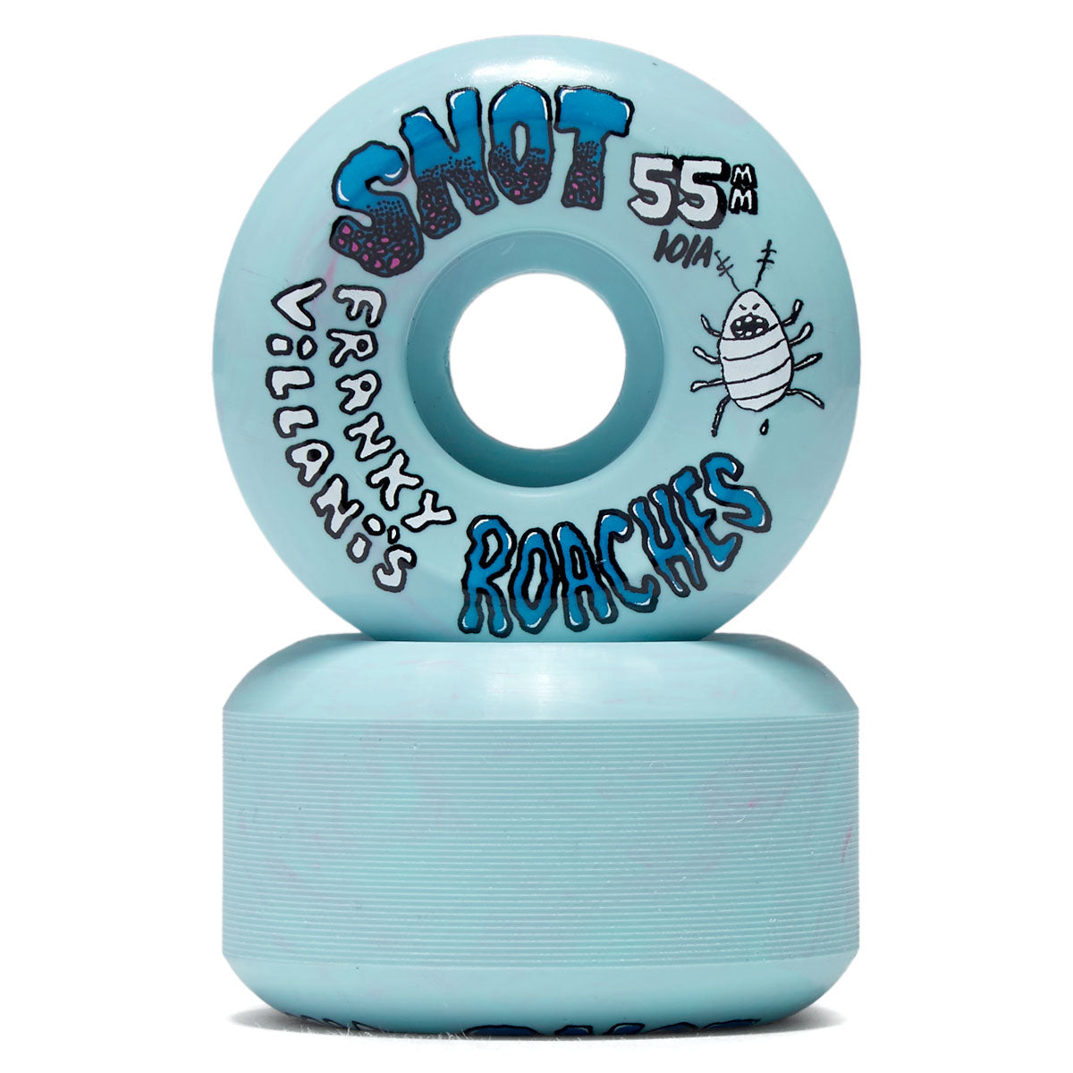 Snot Franky Villani Roaches 101a Skateboard Wheels - Blue - 55mm image 2