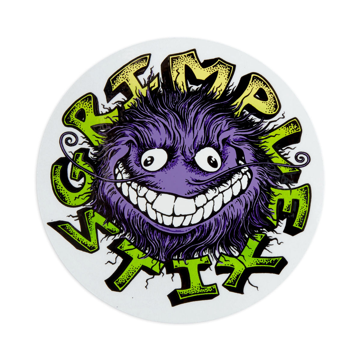 Anti-Hero Grimple Stix Round MD Sticker - Purple image 1
