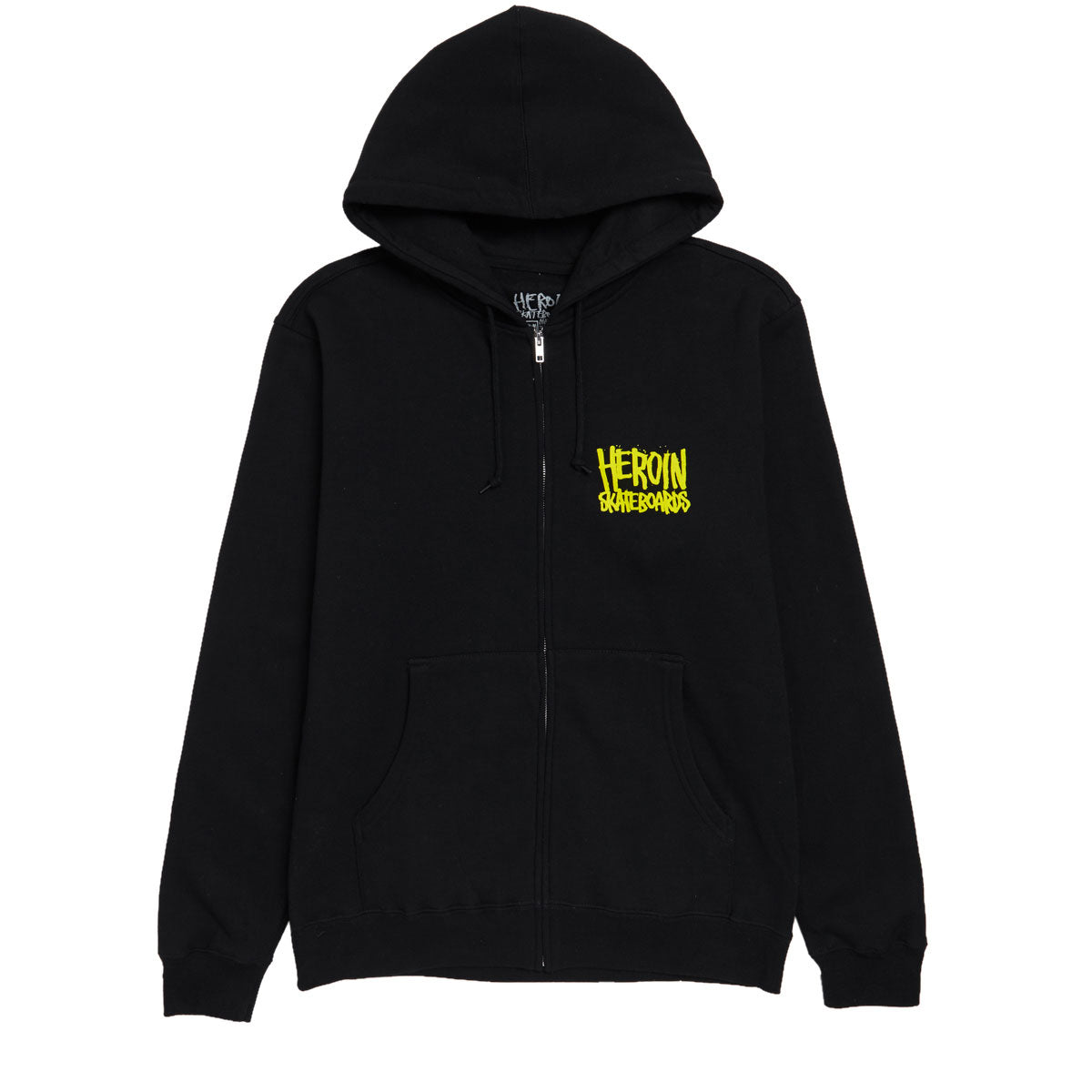 Heroin Teggxas Chain Zip Up Hoodie - Black image 2