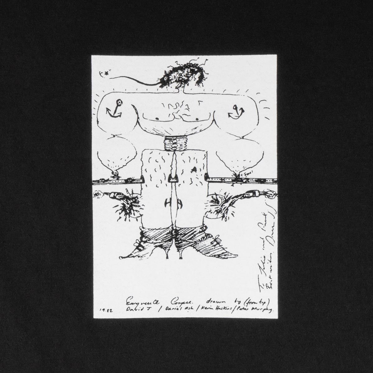 Welcome x Bauhaus Exquisite Corpse Gd T-Shirt - Black image 3