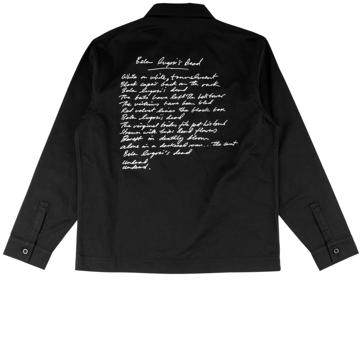 Welcome x Bauhaus Undead Long Sleeve Zip Work Shirt - Black image 2