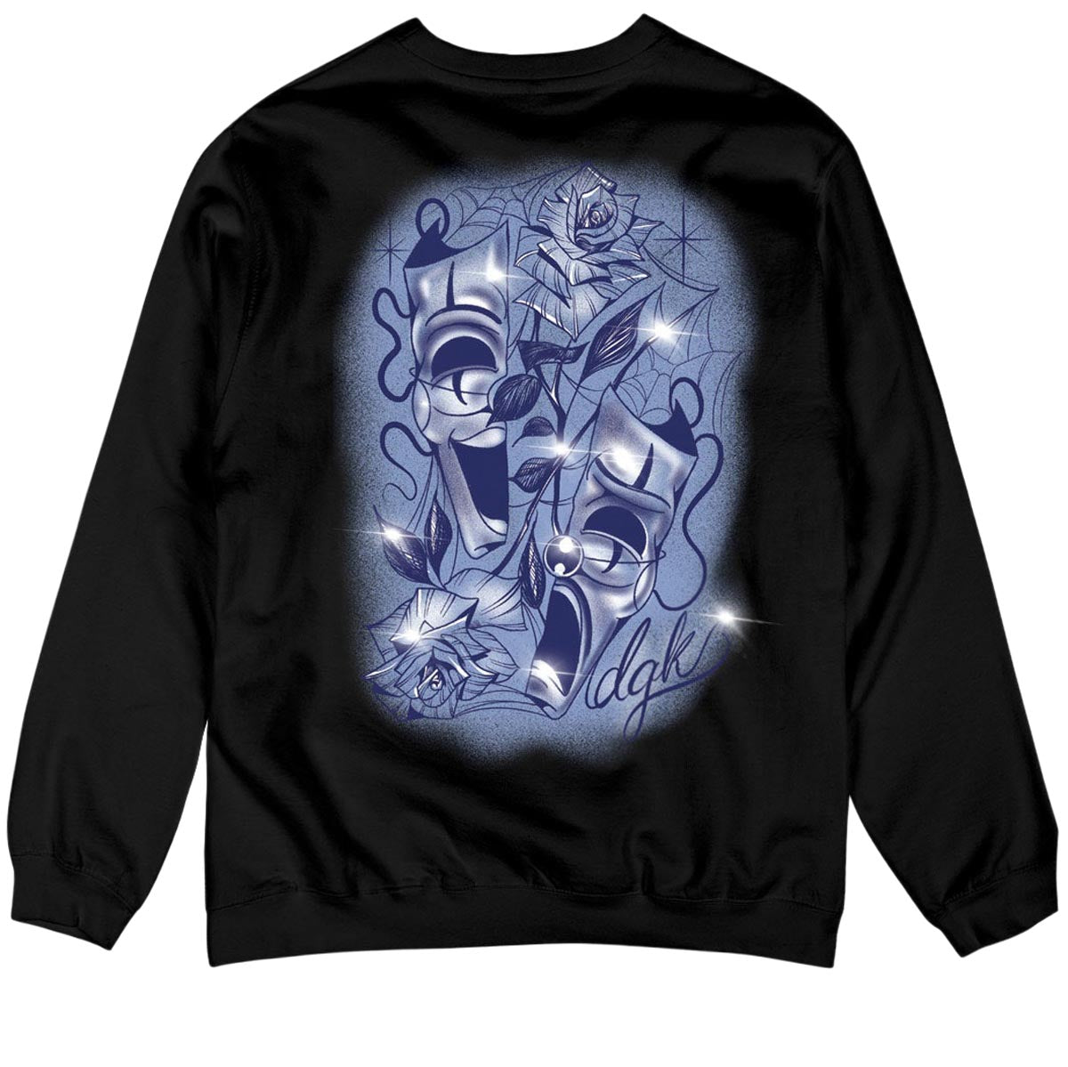 DGK Split Crewneck Sweatshirt - Black image 1