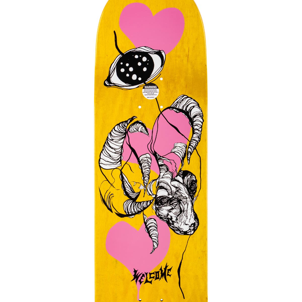 Welcome Infinitley Batty Skateboard Deck - White/Black - 8.50