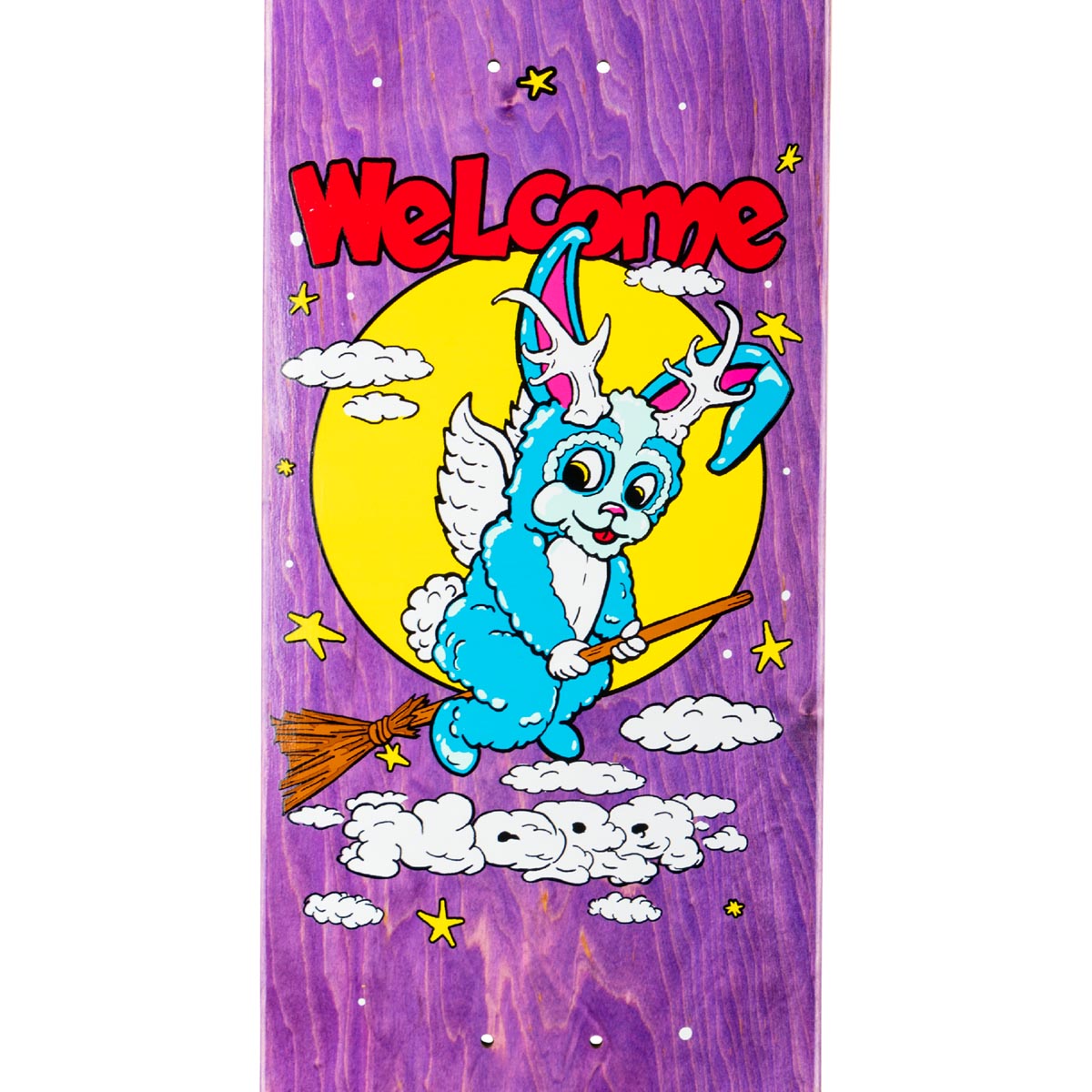 Welcome Full Moon Nora Skateboard Deck - Purple Stain - 8.50