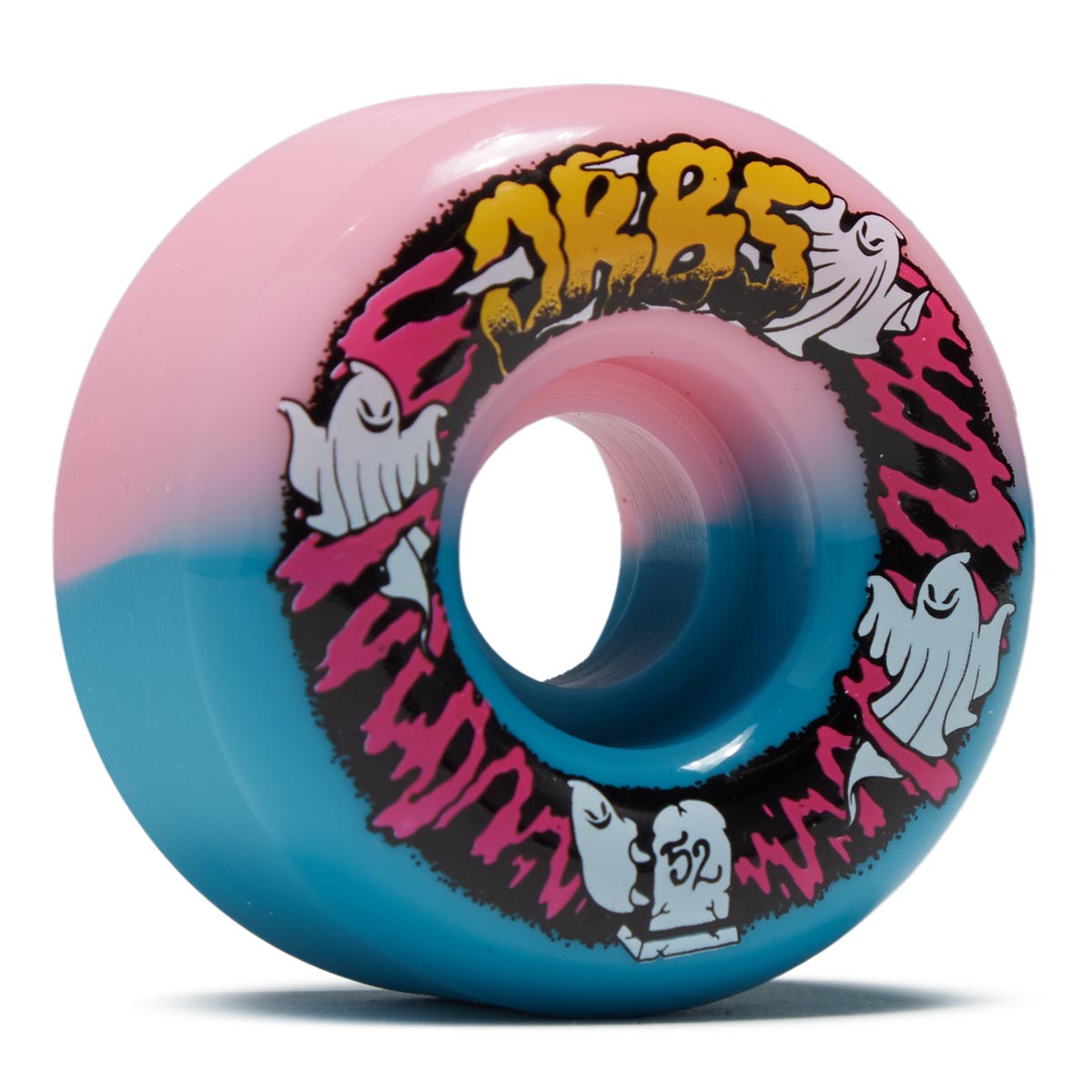 Welcome Orbs Apparitions Splits Round 99a Skateboard Wheels - Pink/Blue Split - 52mm image 1