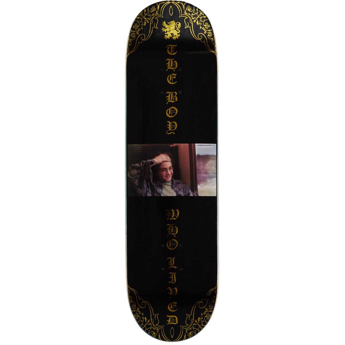 Color Bars x Harry Potter Boy Who Lived Skateboard Deck - Black/Holo Foil - 8.25