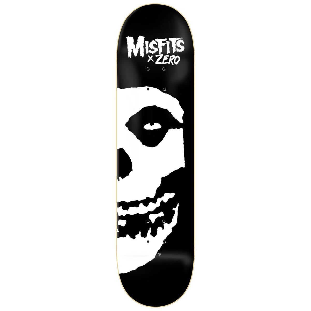 Zero x Misfits - Right Fiend Skull Skateboard Deck - 8.25