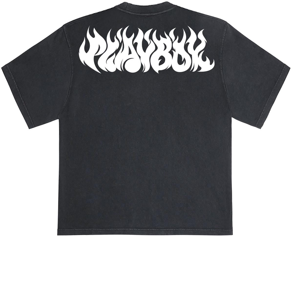 Color Bars x Playboy Flames 2.0 T-Shirt - Black/White image 2