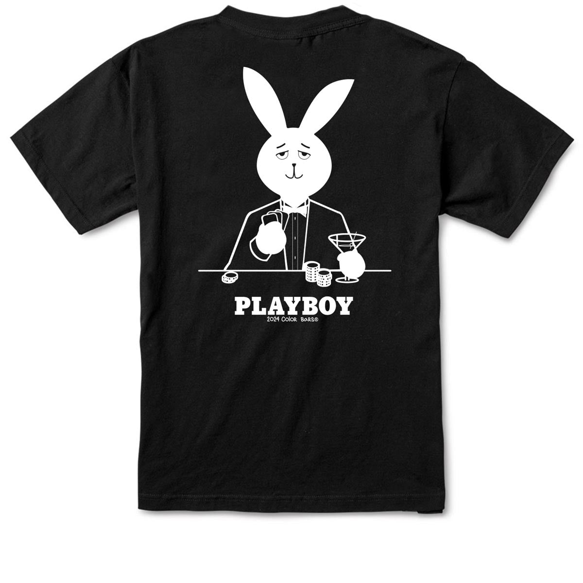 Color Bars x Playboy High Roller T-Shirt - Black image 1