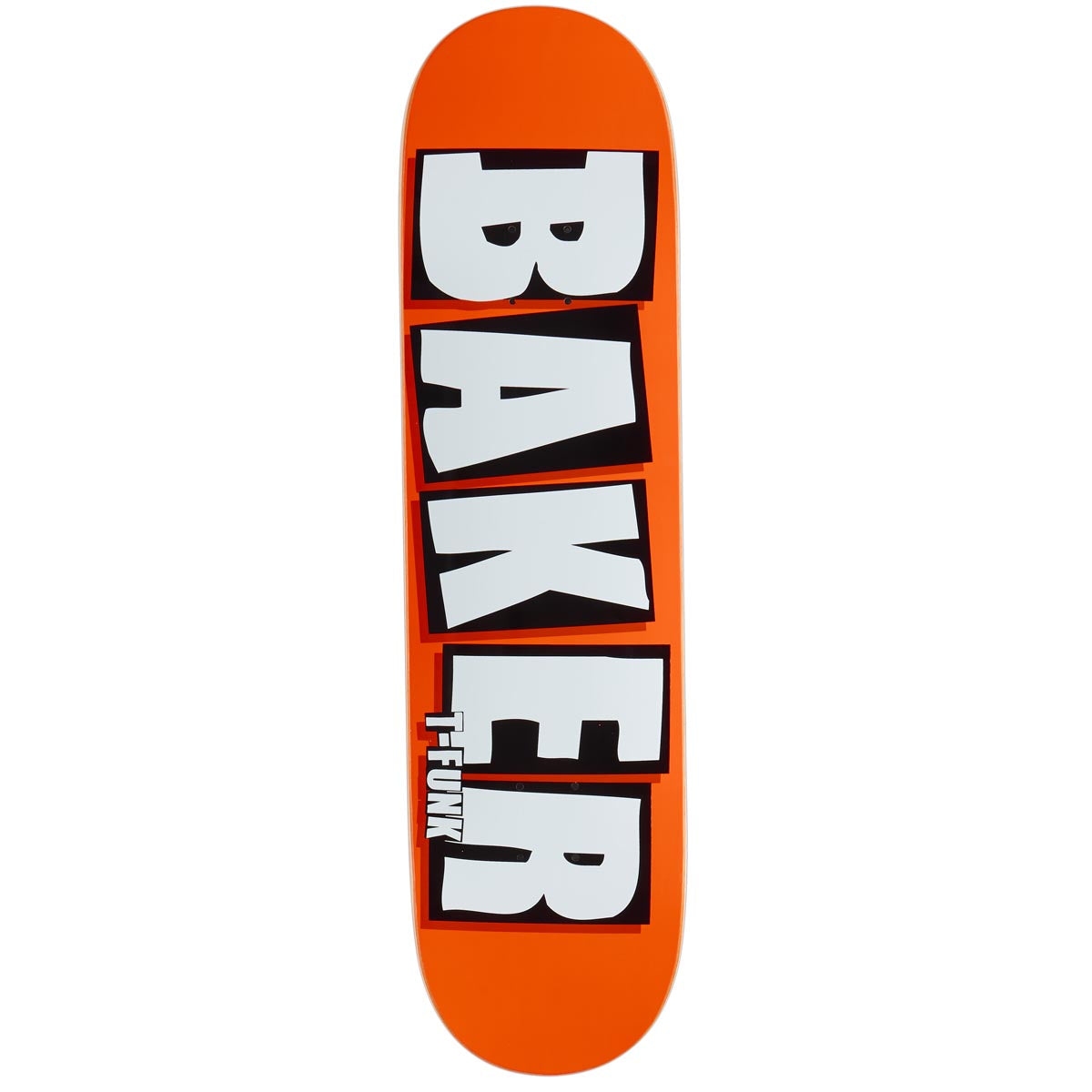 Baker T-funk Brand Name B2 Skateboard Deck - Neon Orange - 8.25