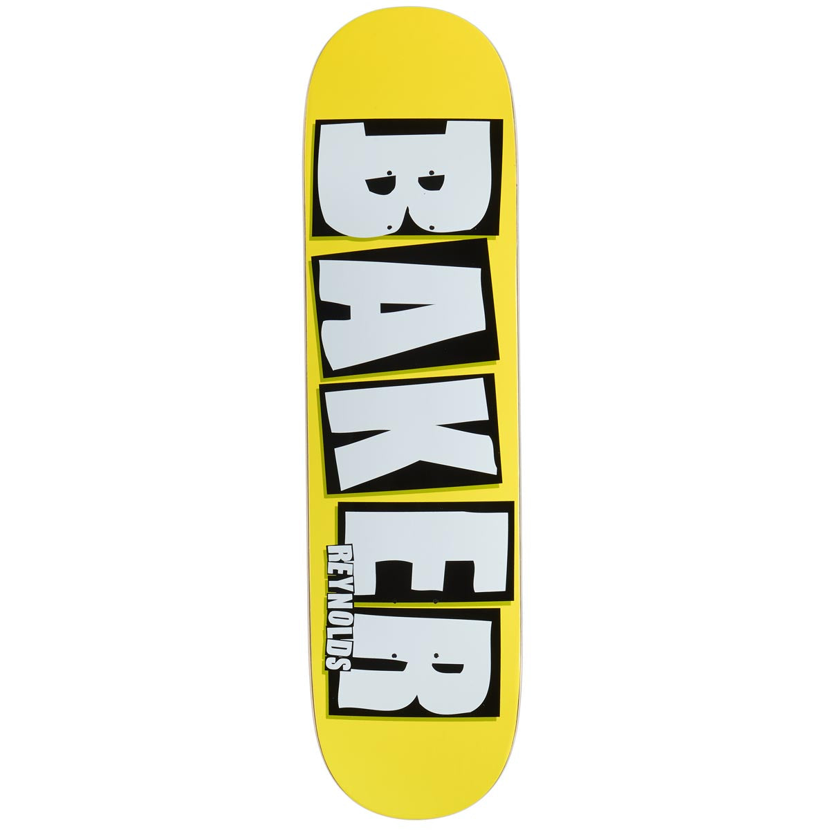 Baker Reynolds Brand Name B2 Skateboard Deck - Neon Yellow - 8.38