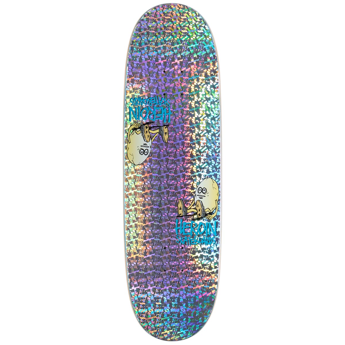 Heroin Symmetrical Holo Egg Skateboard Deck - 9.25