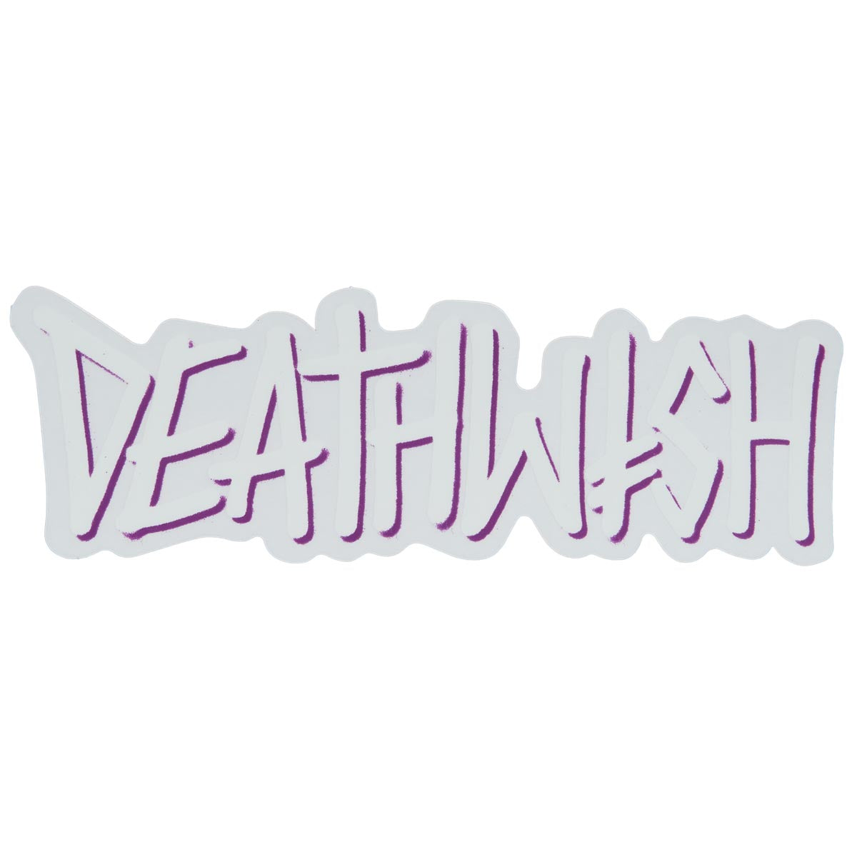 Deathwish Big Deathspray Sticker - White/Purple image 1