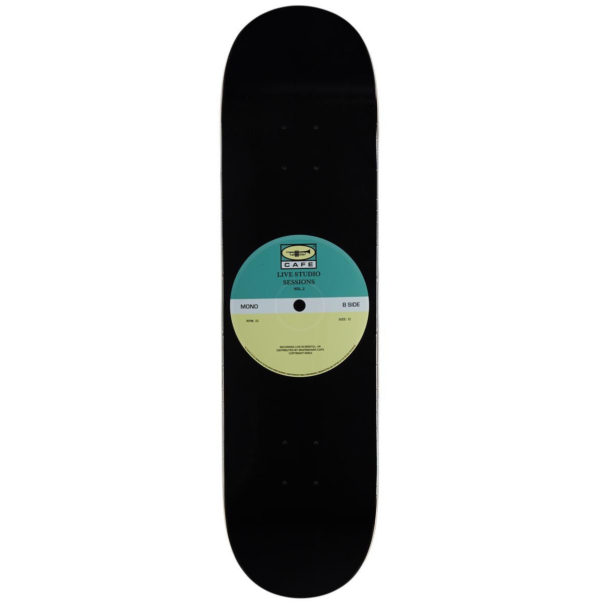 Cafe 45 Retro Edition Skateboard Deck - Teal/Cream - 8.125