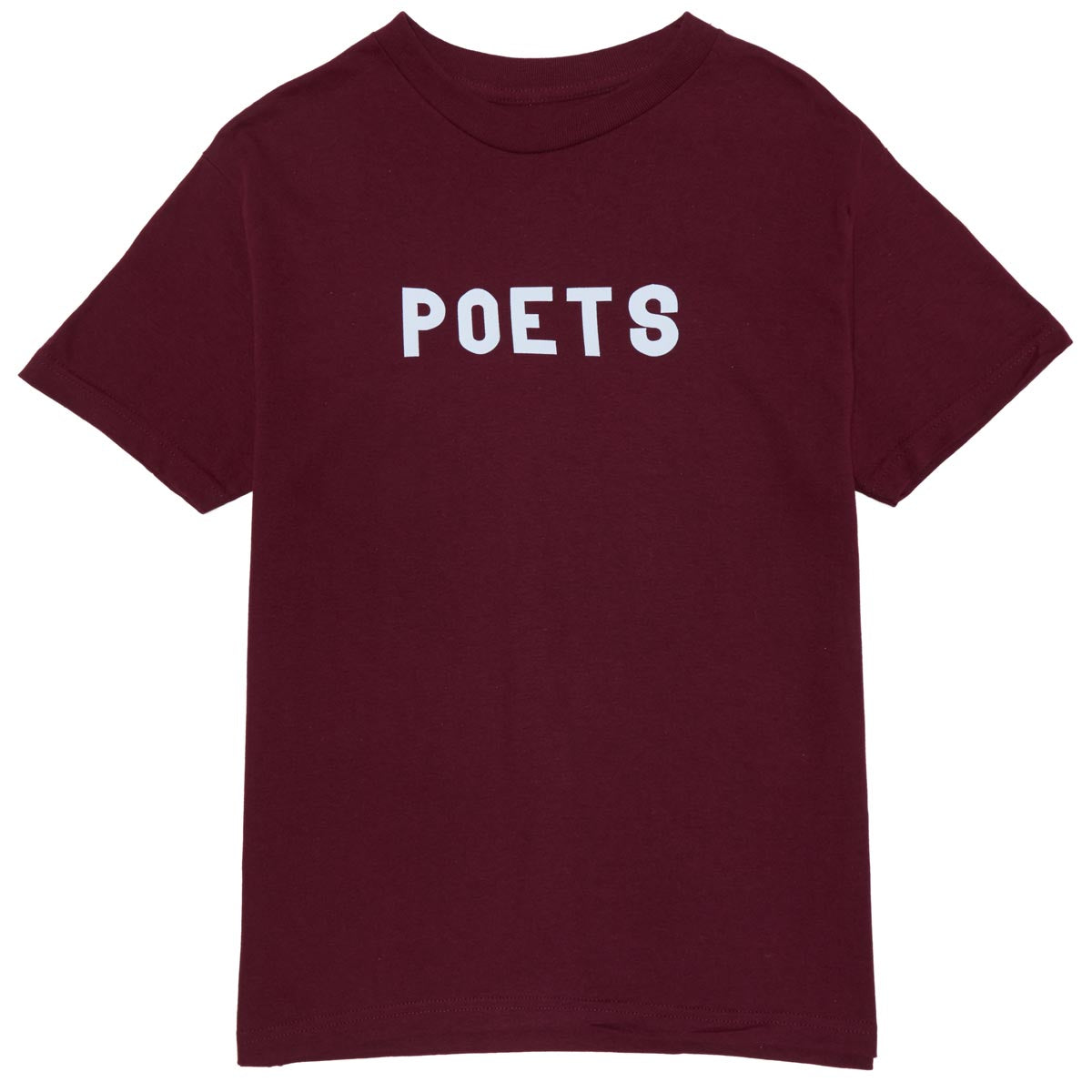 Poets OG Flocked T-Shirt - Maroon image 1