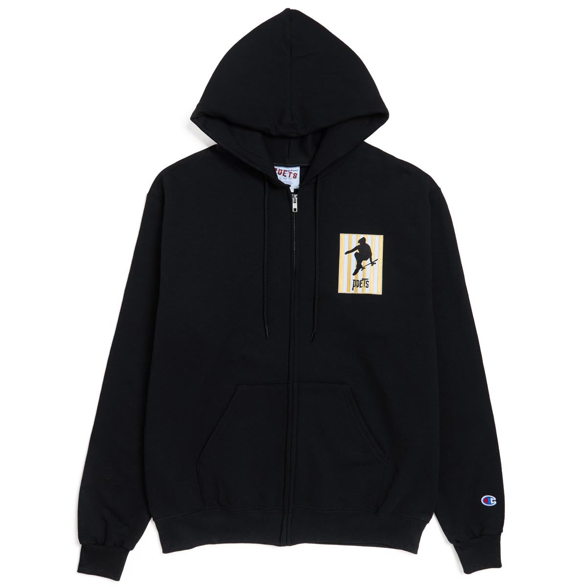 Poets Yaje Zip Hoodie - Black image 1