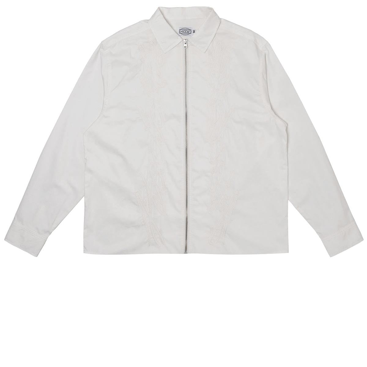 Hoddle Thorn Zip Up Long Sleeve Shirt - White image 1