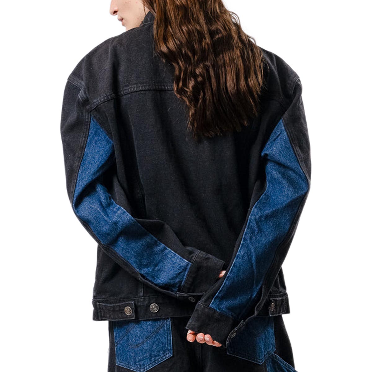 Hoddle Tonal Denim Jacket - Black/Indigo image 5