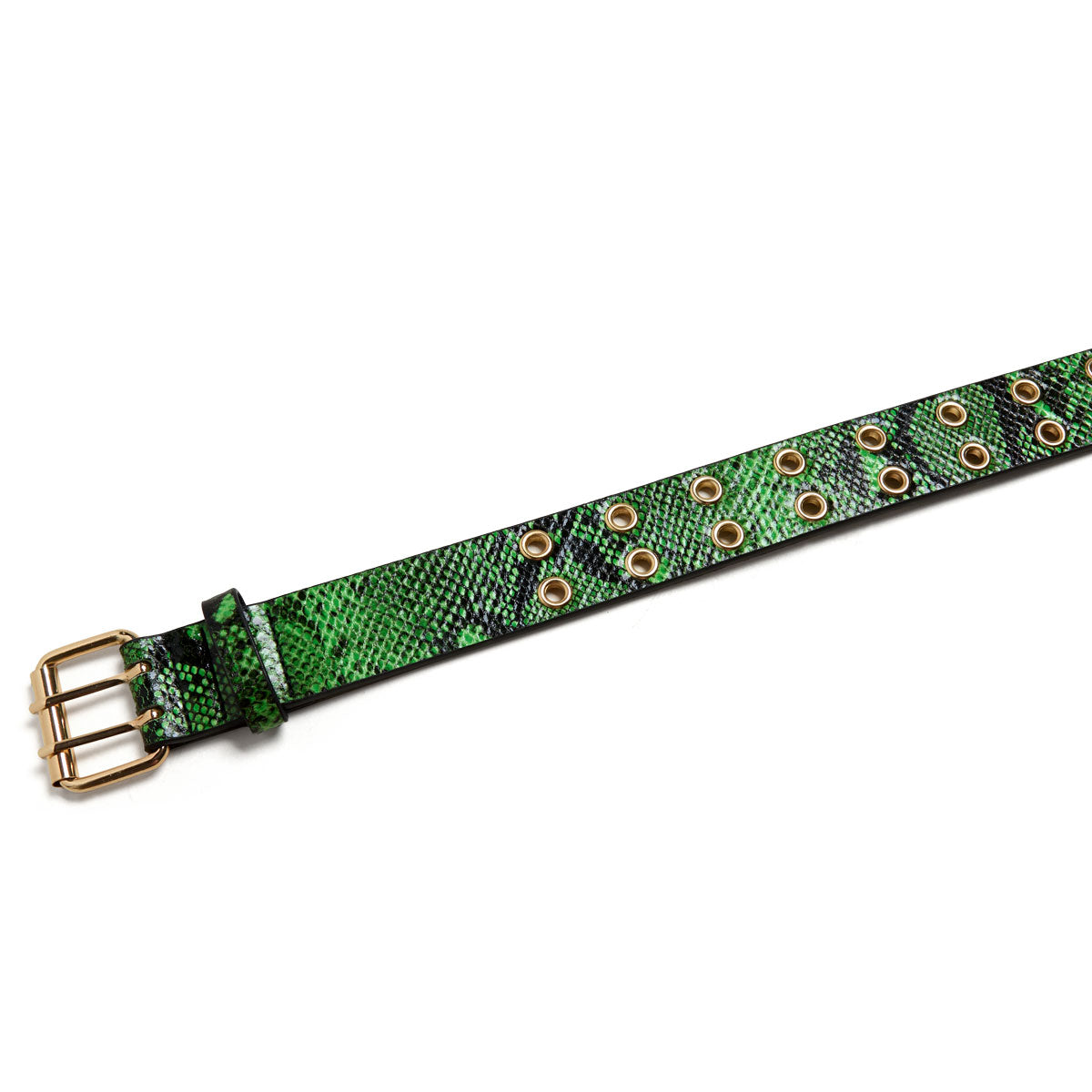 Loosey Grommet Hole Belt - Green Snake Skin image 3