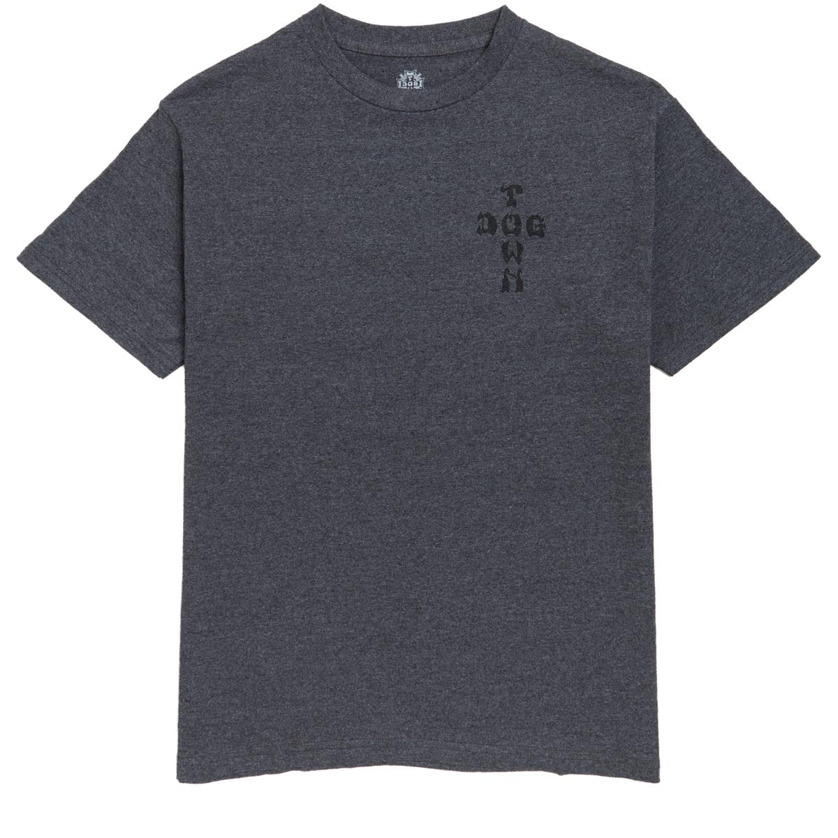 Dogtown Cross Logo T-Shirt - Charcaol Heather/Black image 2