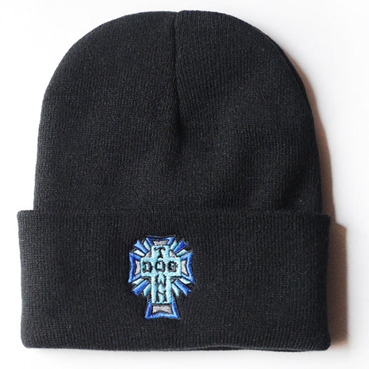 Dogtown Cross Logo Color Beanie - Black image 1