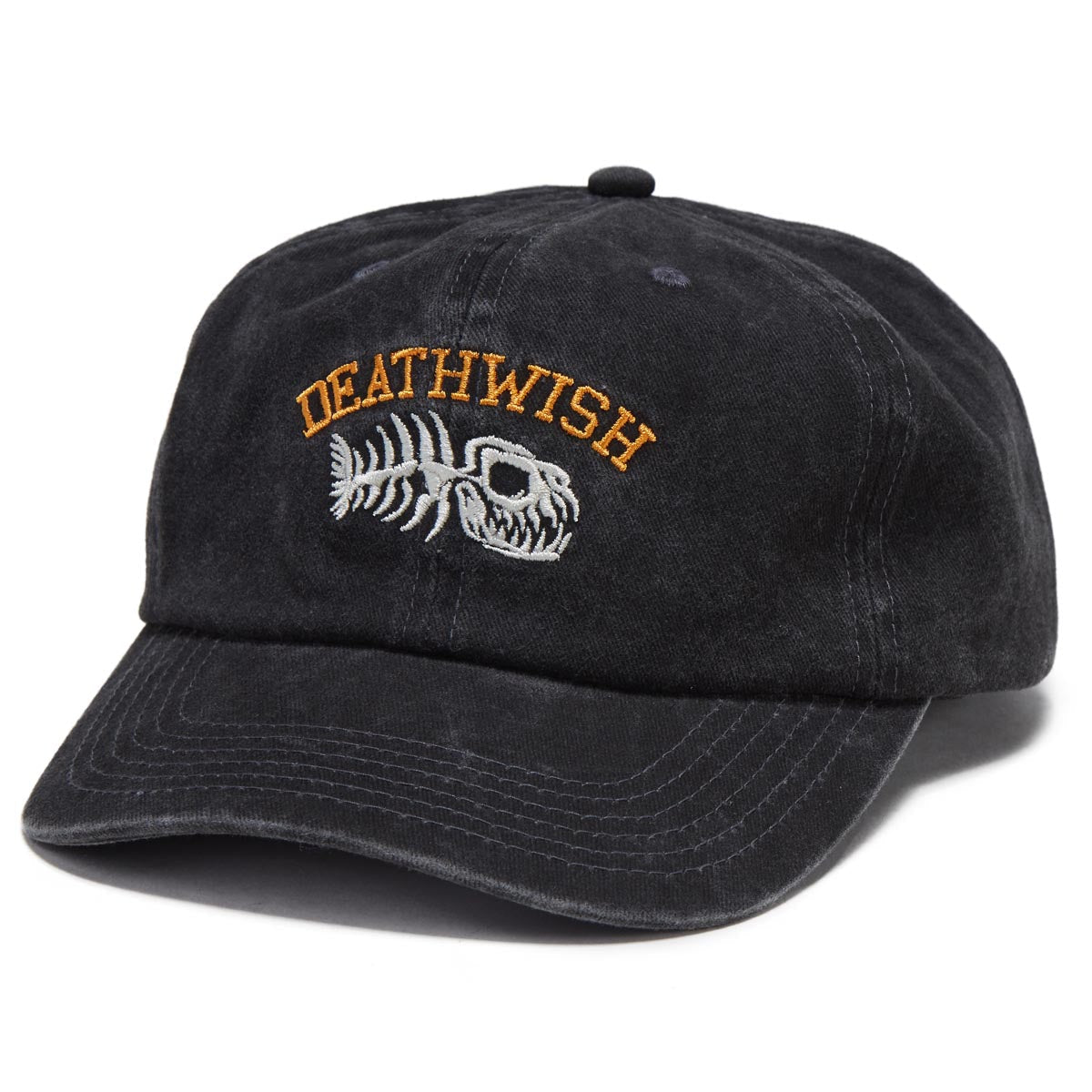 Deathwish Piranha Snapback Hat - Black Wash image 1