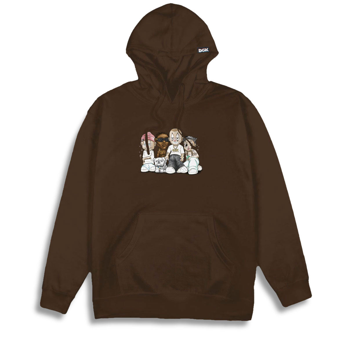 DGK Skateboards Family First Fleece Hoodie - Brown image 1