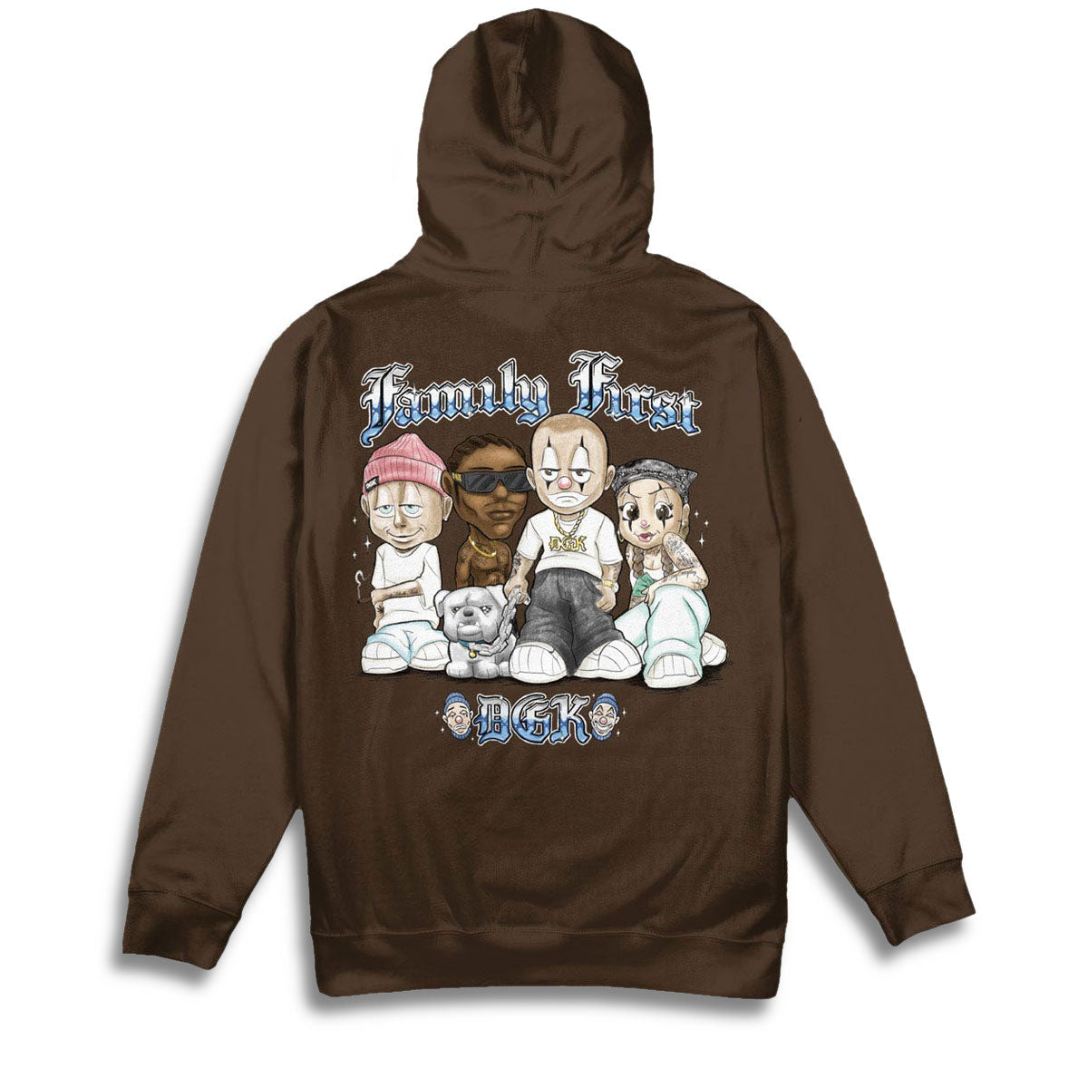 DGK Skateboards Family First Fleece Hoodie - Brown image 2