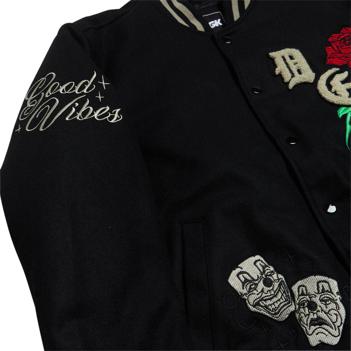 DGK Represent Letterman Jacket - Black image 3