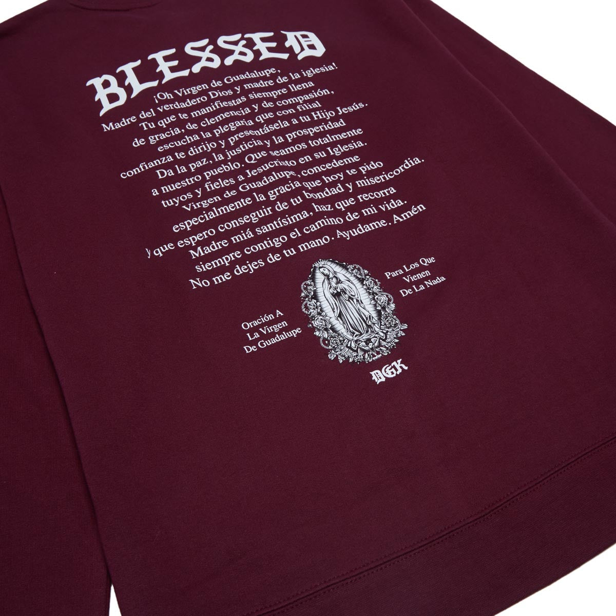 DGK Oración Crewneck Fleece Sweater - Maroon image 3