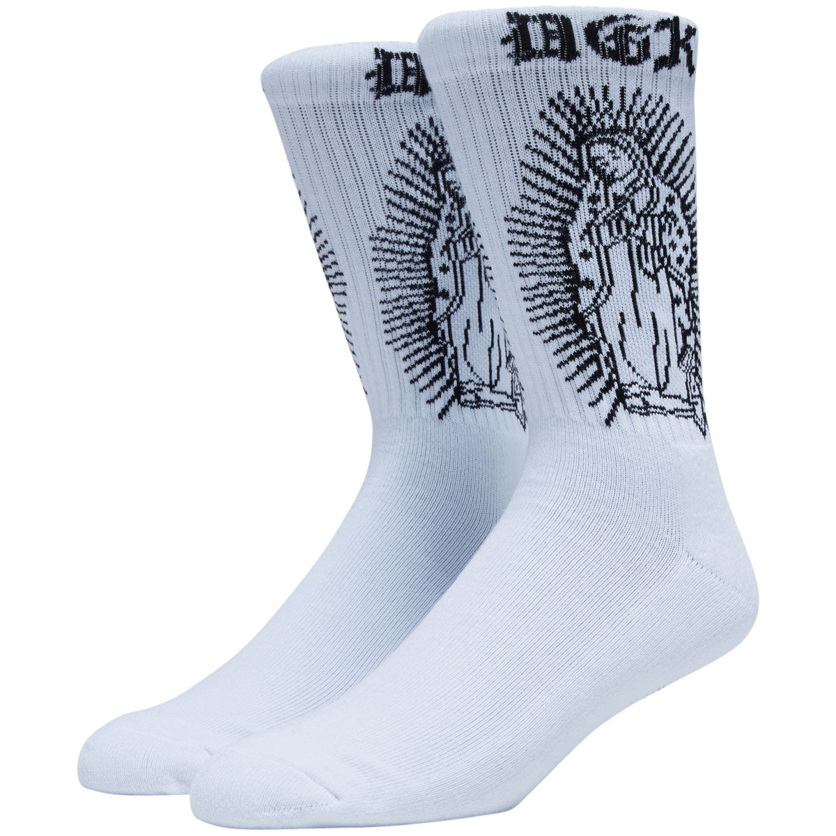 DGK Guadalupe Socks - White/Black image 1