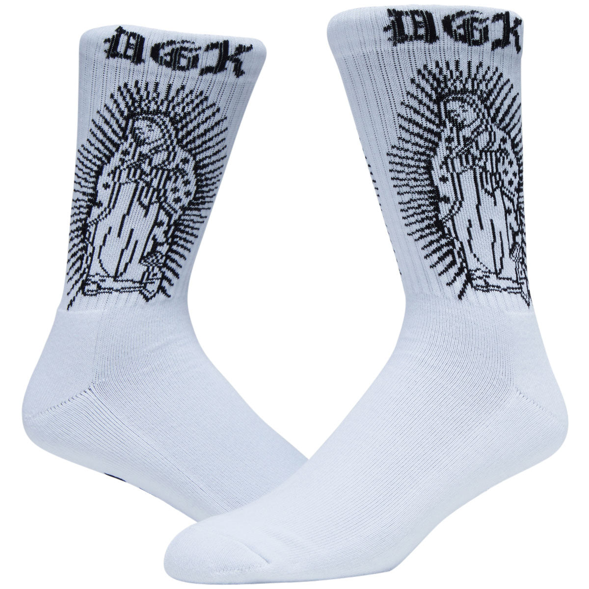 DGK Guadalupe Socks - White/Black image 2