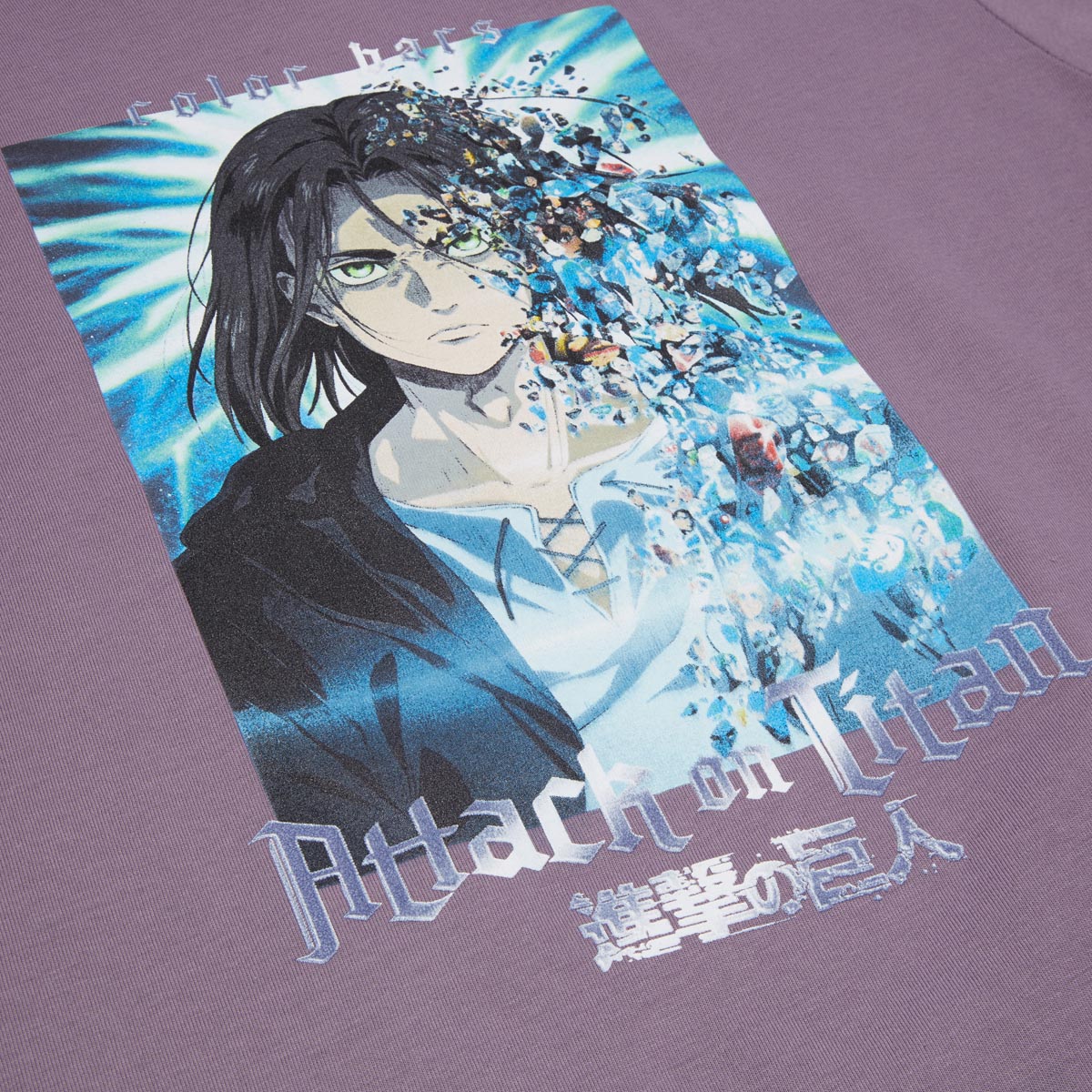 Color Bars x Attack on Titan Final Season T-Shirt - Lavender image 2