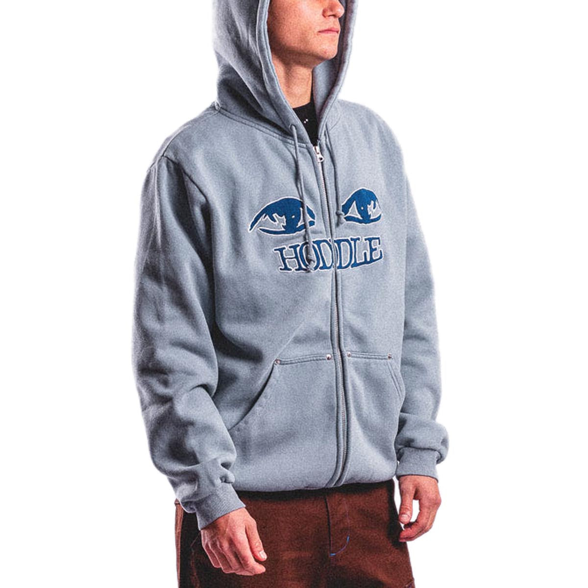 Hoddle Watcher Zip Up Hoodie - Blue Wash image 3