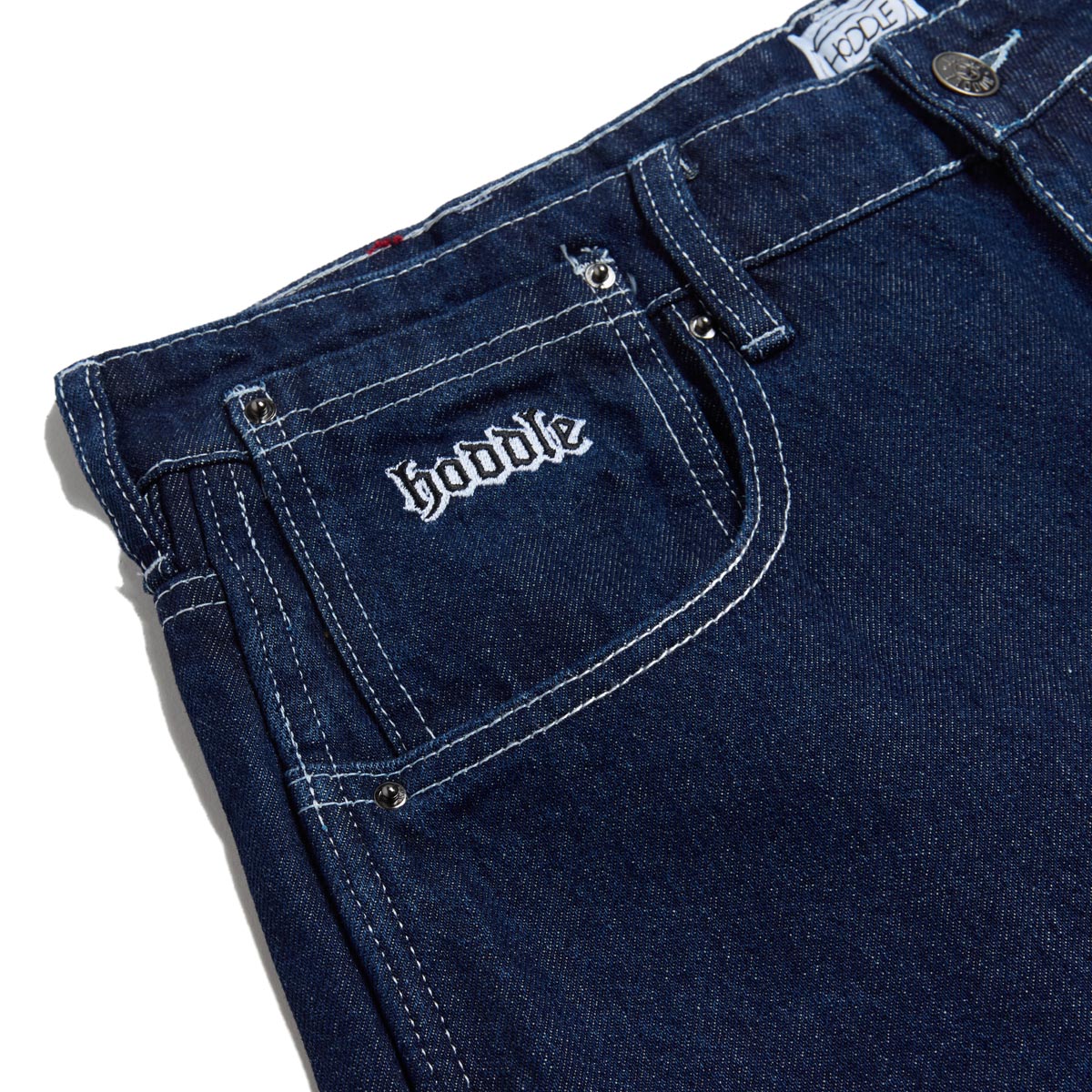 Hoddle 16o Denim Ranger Jeans - Indigo Denim/White Stitch image 3