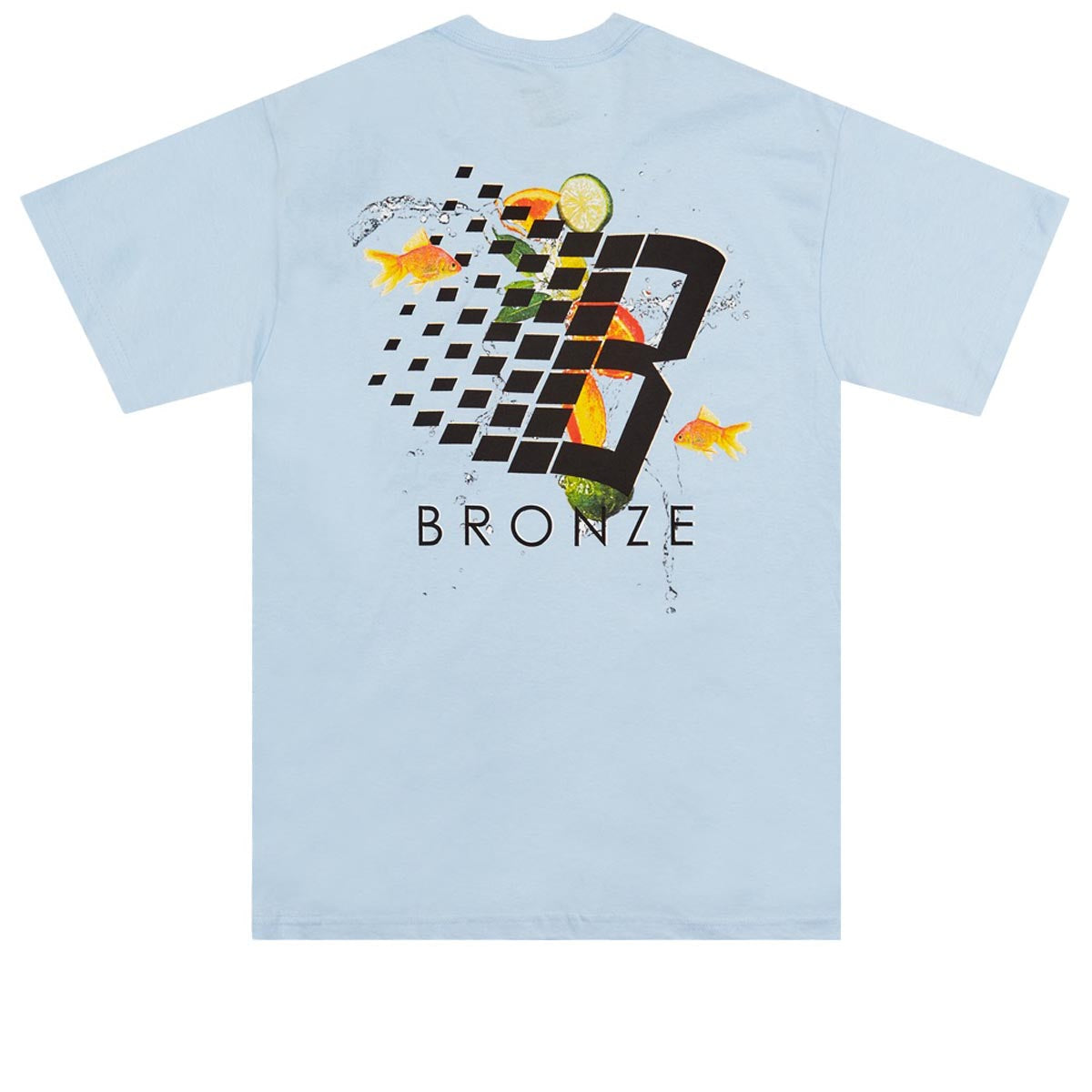 Bronze 56k Citrus Logo T-Shirt - Powder Blue image 1