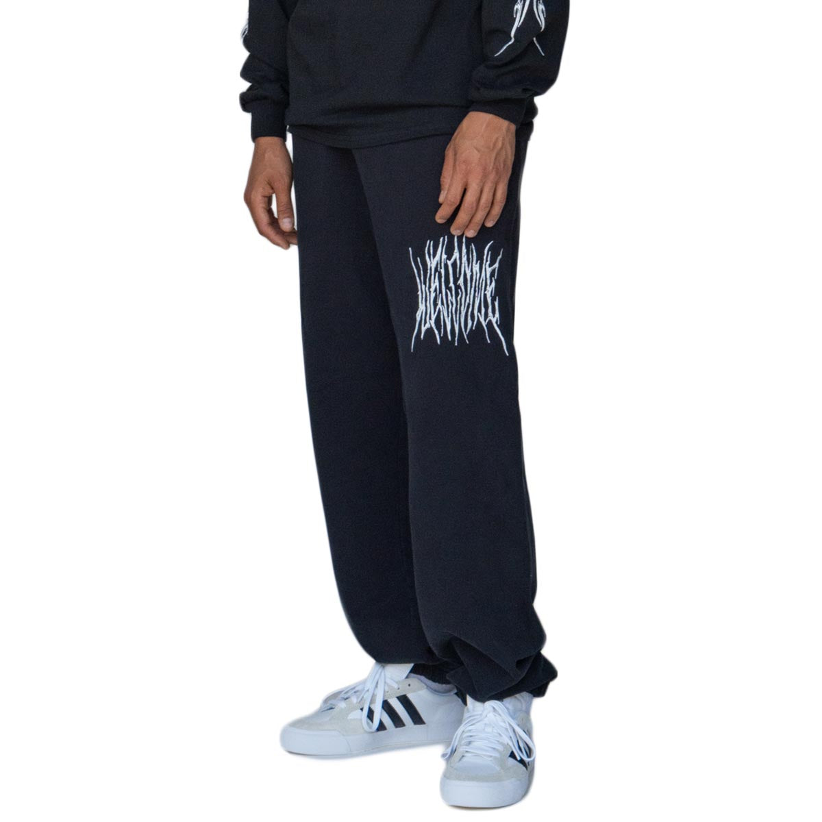 Welcome Caste Pigment Dyed Sweat Pants - Black image 3