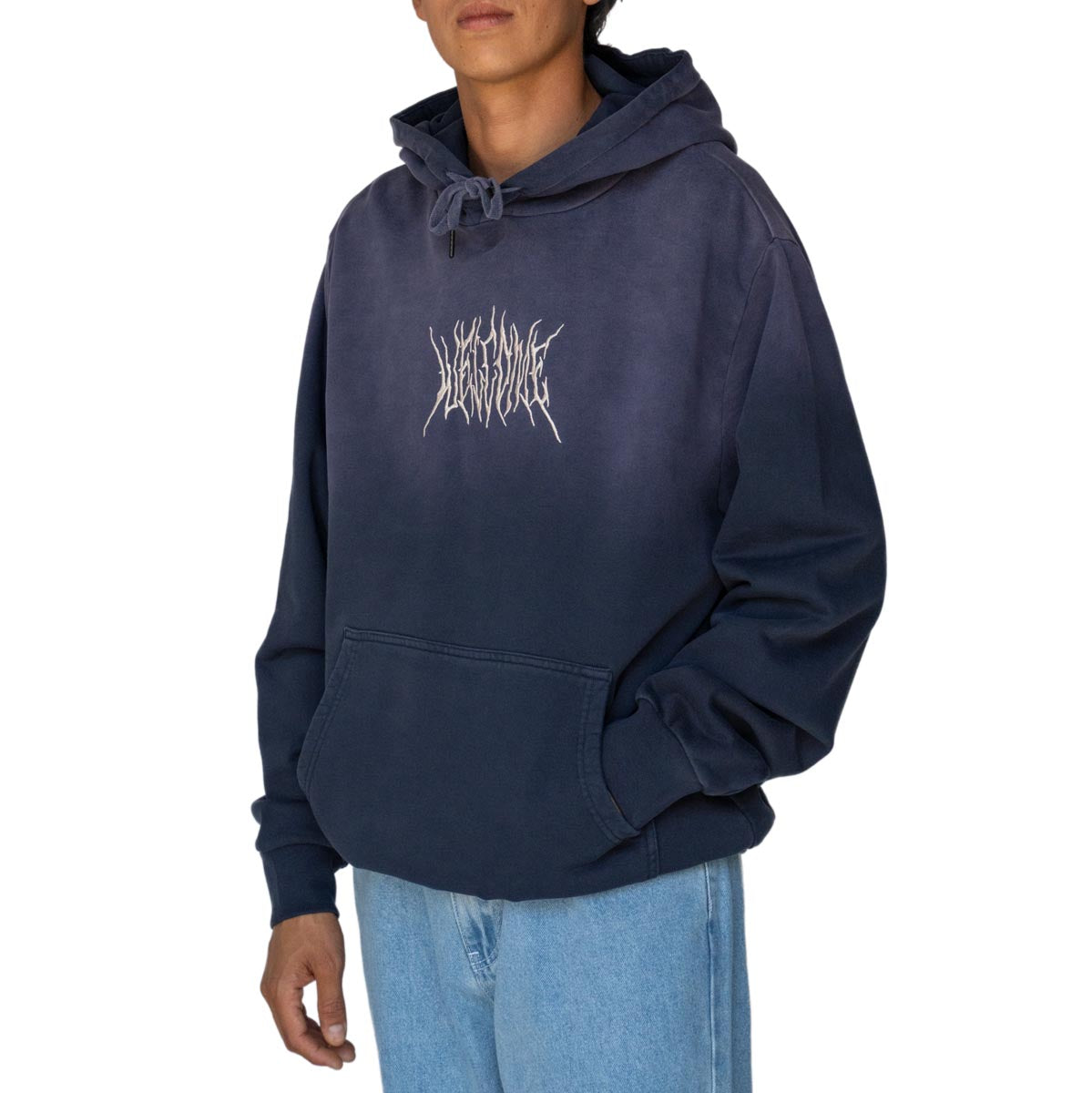 Welcome Chasm Embd Enzyme Wash Hoodie - Dark Sapphire image 1