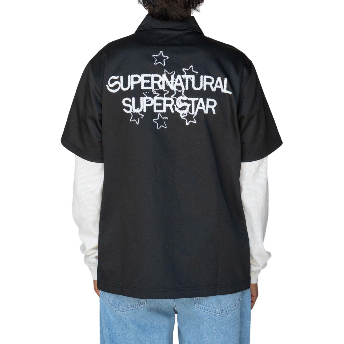 Welcome Supernatural Layered Work Shirt - Black image 2