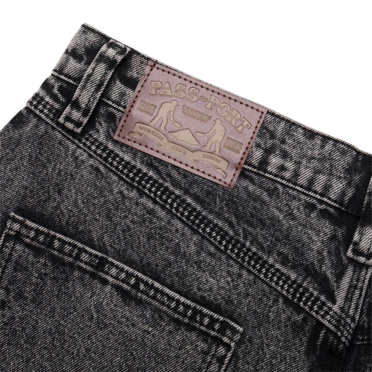 Passport Workers Club Denim Jeans - Grey Over-Dye image 5