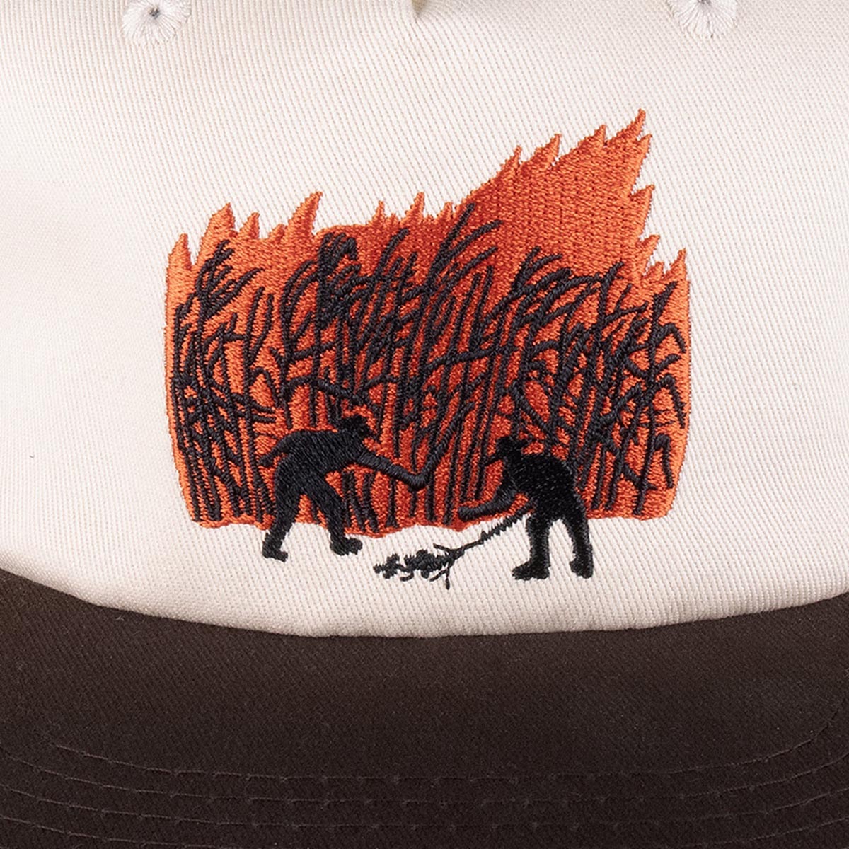 Passport Brush Fire Workers Trucker Hat - Choc/Off White image 4