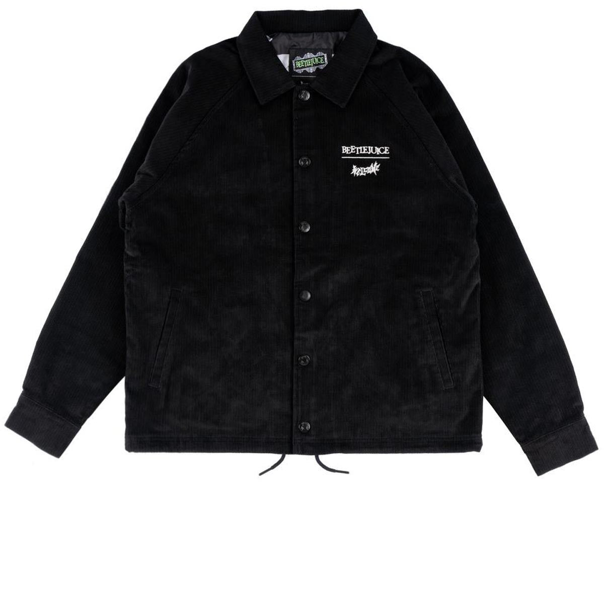 Welcome x Beetlejuice Sandworm Corduroy Coach Jacket - Black image 1