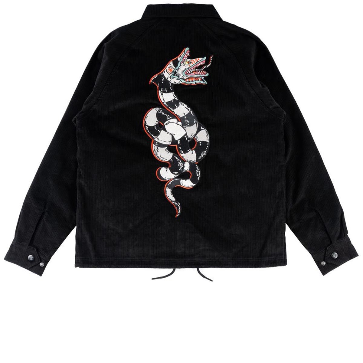 Welcome x Beetlejuice Sandworm Corduroy Coach Jacket - Black image 2